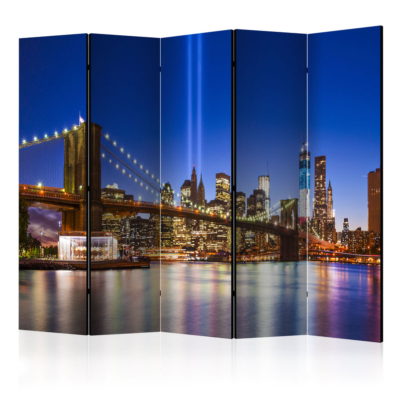 Paravento 5 Pannelli - Blue New York II 225x172cm Erroi-1