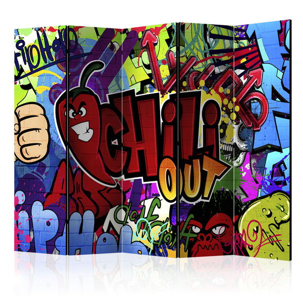 sconto Paravent 5 Panels - Chili Out 225x172cm Erroi