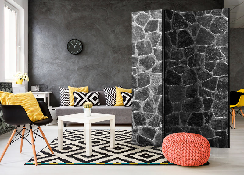 Paravento 3 Pannelli - Black Stones 135x172cm Erroi-2