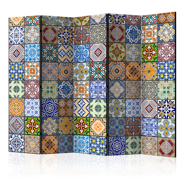 Paravent 5 Paneele - Buntes Mosaik II 225x172cm Erroi online