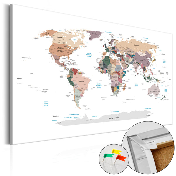 acquista Korkbild - Wo heute? [Cork Map] 120x80cm Fehler