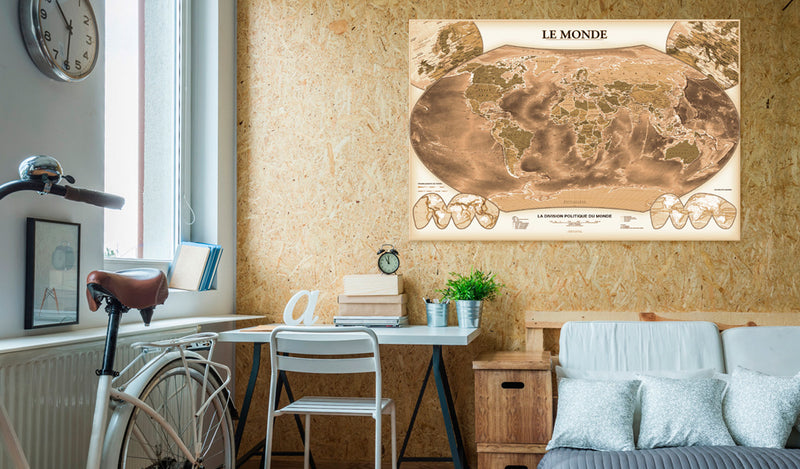 Quadro di Sughero - Le Monde [Cork Map] 120x80cm Erroi-2