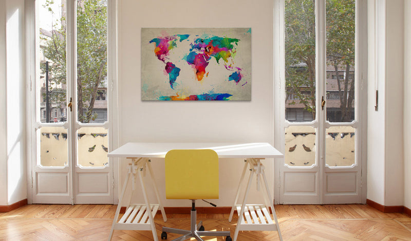 Quadro di Sughero - An Explosion Of Colors [Cork Map] 120x80cm Erroi-2