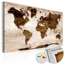 Quadro di Sughero - The Brown Earth [Cork Map] 120x80cm Erroi-1