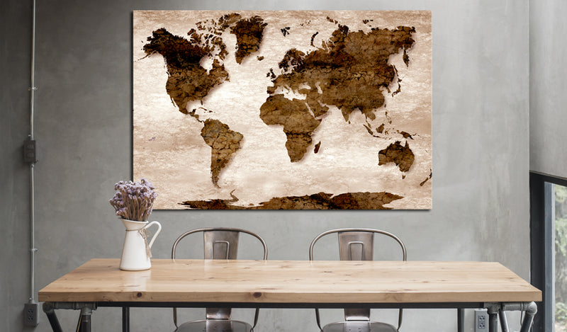 Quadro di Sughero - The Brown Earth [Cork Map] 120x80cm Erroi-2