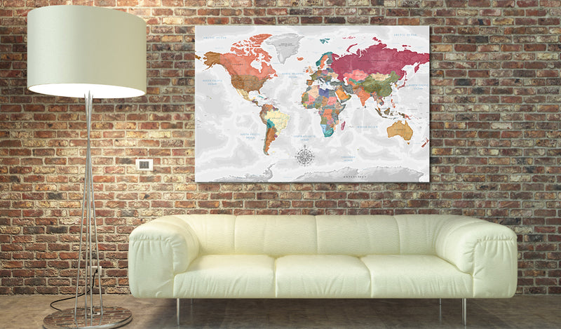 Quadro di Sughero - Travel Around The World [Cork Map] 90x60cm Erroi-2