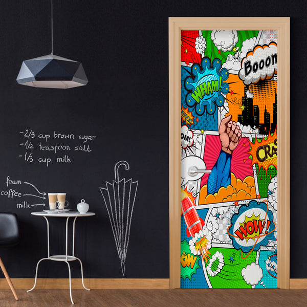 Türtapete Wandbild - Comicwelt 90x210cm Erroi sconto