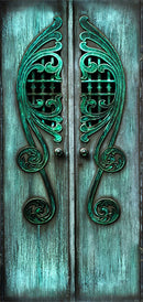 Carta da Parati Fotomurale per Porta - Emerald Gates 70x210 cm Erroi-2