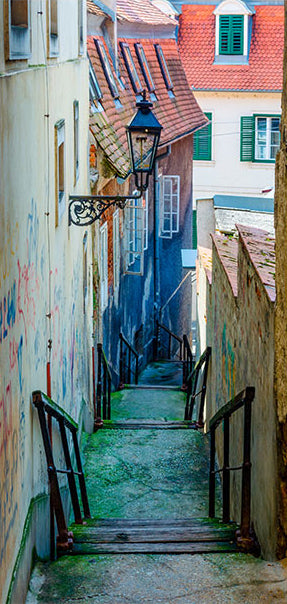 Carta da Parati Fotomurale per Porta - Croatian Alley 80x210 cm Erroi-2