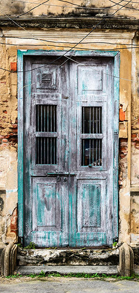 Carta da Parati Fotomurale per Porta - Old Door 70x210 cm Erroi-2