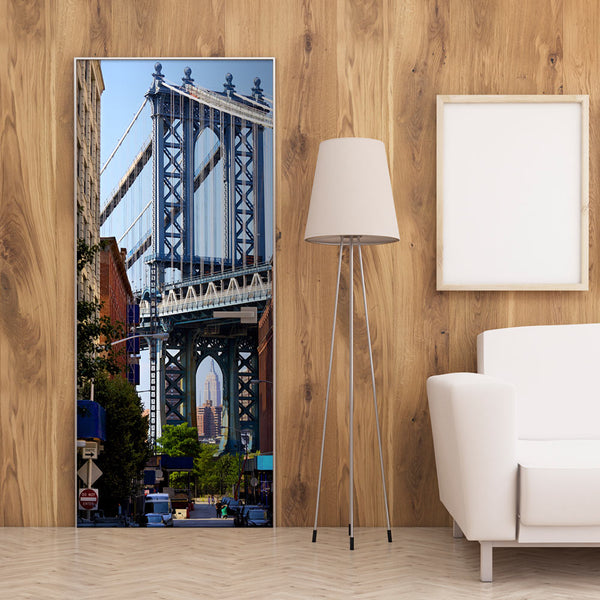 Türtapete Wandbild – New York – Brücke 100x210cm Erroi sconto