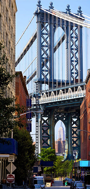 Carta da Parati Fotomurale per Porta - New York - Bridge 100x210 cm Erroi-2