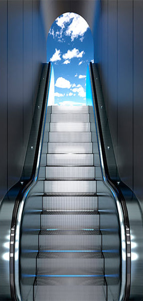 Carta da Parati Fotomurale per Porta - Escalator 90x210 cm Erroi-2