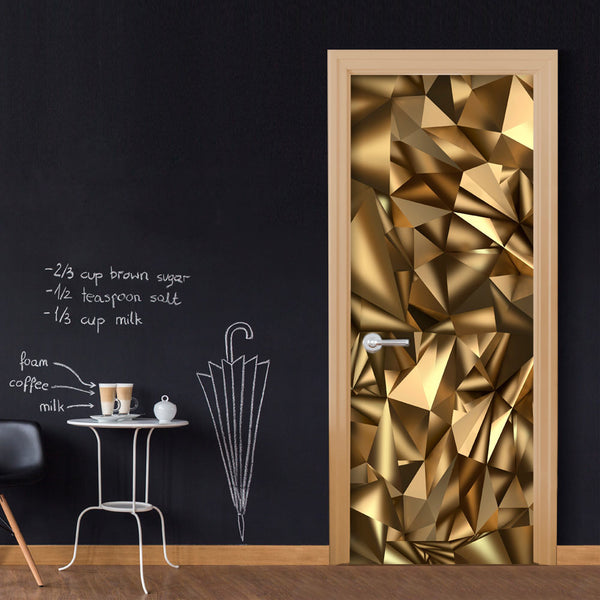 prezzo Türtapete - Goldene Geometrie I 100x210cm Erroi