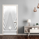 Carta da Parati Fotomurale per Porta - White Stairs And Jewels i 100x210 cm Erroi-1