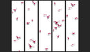 Fotomurale - Red Birds 50X1000 cm Carta da Parato Erroi-2