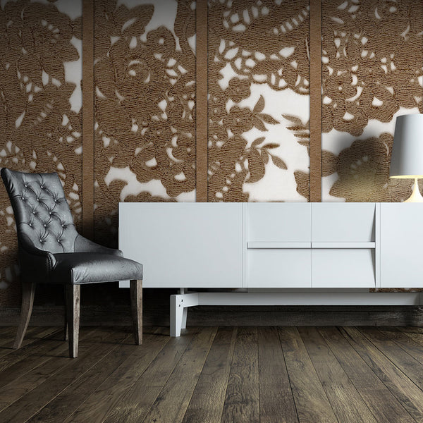 sconto Fototapete - Brown Grace Wallpaper Erroi