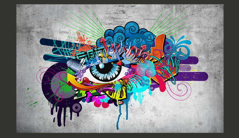 Fotomurale - Graffiti Eye 300X210 cm Carta da Parato Erroi-2