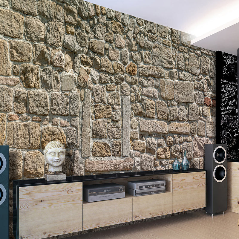 Fotomurale - Wall From Stones 300X210 cm Carta da Parato Erroi-1