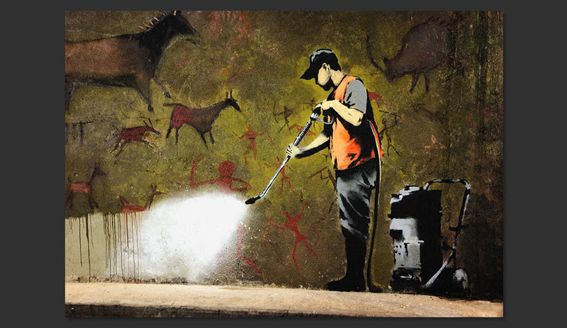 Fotomurale - Banksy - Cave Painting 300X210 cm Carta da Parato Erroi-2