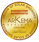 Doccia Solare da Esterno Giardino 30L Miscelatore Arkema Spring Fascia Inox Champagne Bronze-8