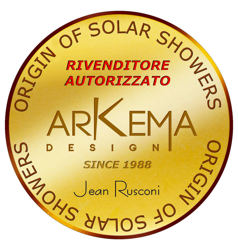 Doccia Solare da Esterno Giardino 30L Miscelatore e Lavapiedi Arkema Spring Champagne Bronze-10