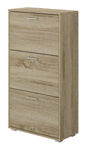 Scarpiera 3 Scomparti 67x28x112 cm 18 Paia in MDF Rovere-1