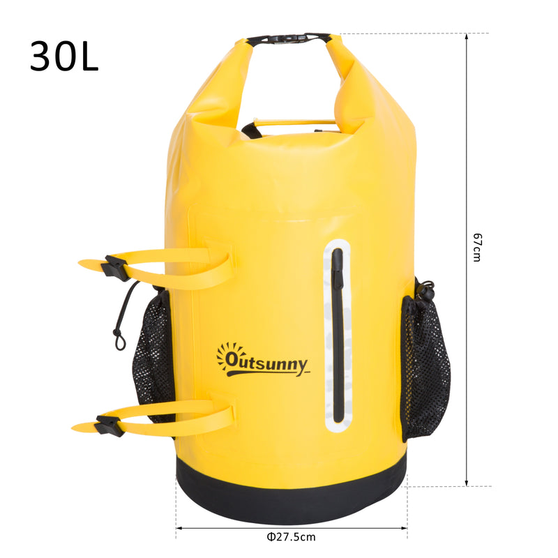 Borsa Zaino Impermeabile Multifunzionale Ideale per Outdoor Giallo 30L -3