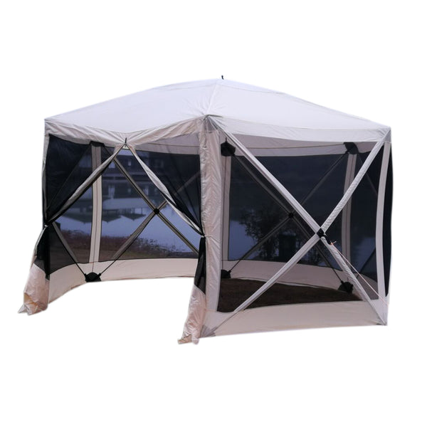 Gazebo da Giardino Pop up 3.55x3.55x2.3m in Poliestere Teli Laterali Beige acquista