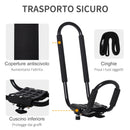 Set 2 Staffe Porta Kayak 46x16,5x47 cm Attacco Universale per Portapacchi Nere-4