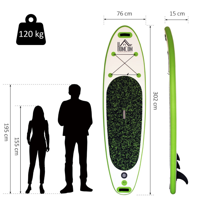 SUP Tavola Stand Up Paddle Gonfiabile 305x76x10 cm  Sidney Verde-2