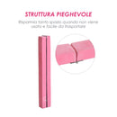 Trave da Ginnastica Allenamento Equilibrio Pieghevole in Legno Rosa 210x10x6.5 cm -7