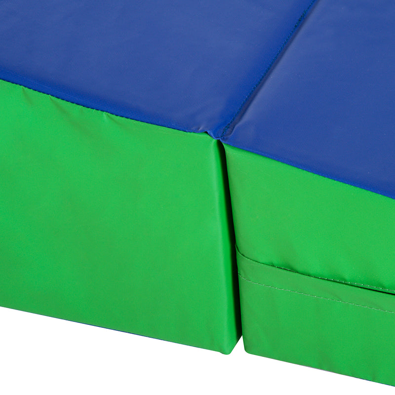 Materasso Training Pieghevole per Fitness Ginnastica Artistica Blu verde 180x90x40 cm -9