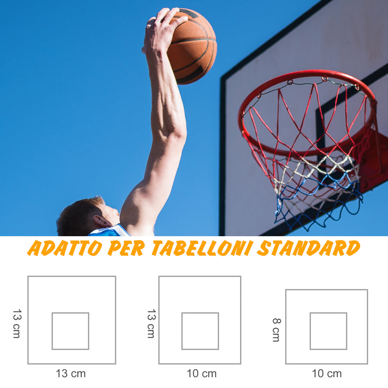 Canestro da Basket con Rete Ø46 cm in Metallo -6