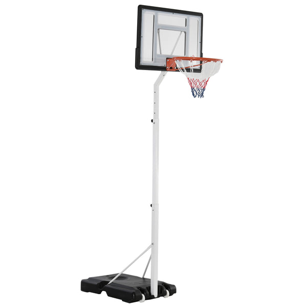 prezzo Outdoor-Basketballkorb Höhenverstellbar 210-260 cm Integrierte Räder Weiß