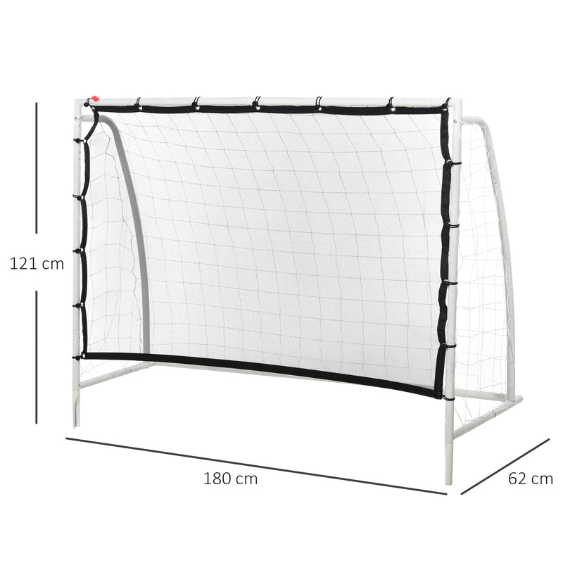 Porta da Calcio Portatile con Rete 180x62x121 cm  Bianca-8