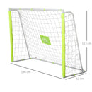 Porta da Calcio Portatile con Rete 186x62x123 cm  Bianca-3