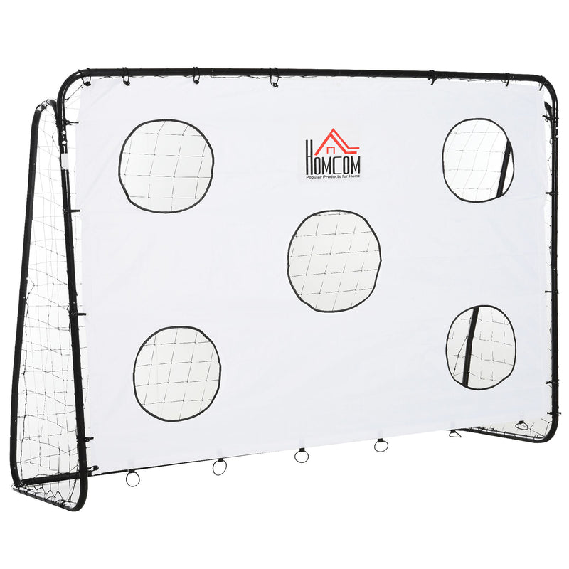 Porta da Calcio 2 in 1 con Rete 240x88x171,5 cm in Metallo -1