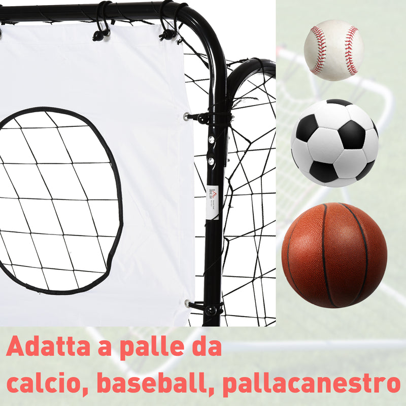 Porta da Calcio 2 in 1 con Rete 240x88x171,5 cm in Metallo -4