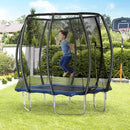 Trampolino Tappeto Elastico per Bambini Ø210 cm in con Rete di Sicurezza Blu-2