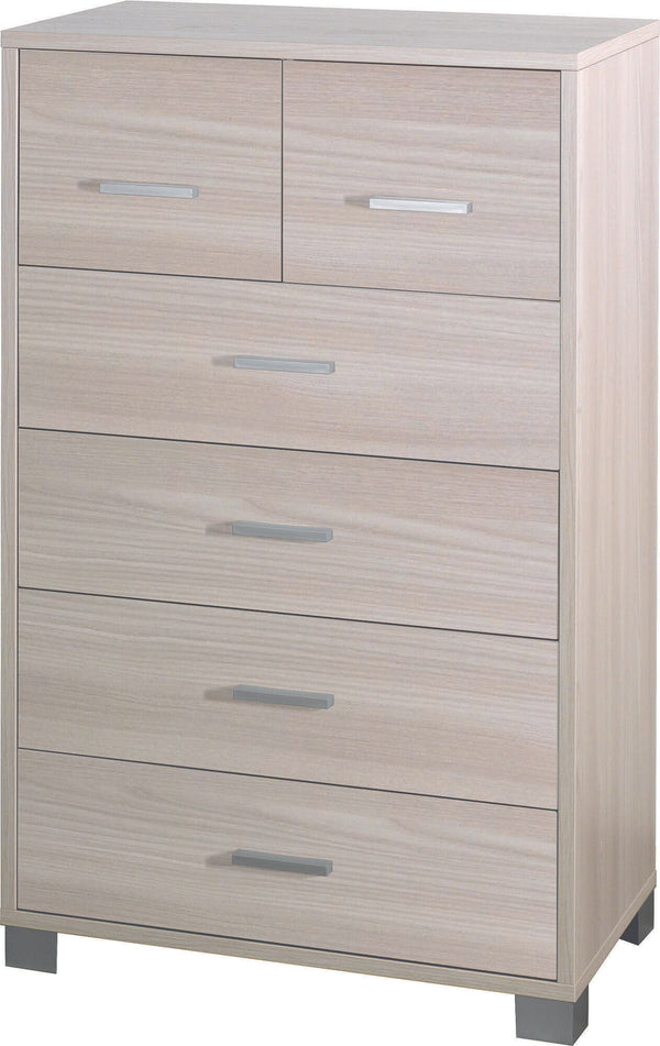 sconto Schrank 4+2 Schubladen 70x112x41 cm Ulme hell