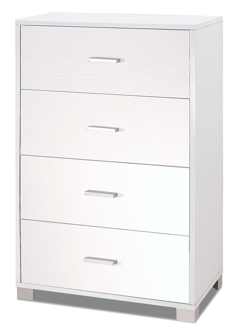 Mobile 4 Cassetti 70x112x41 cm Bianco Fiammato-1