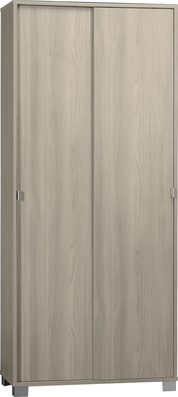 Kleiderschrank mit 2 Schiebetüren 82x190x42 cm Ulme hell sconto