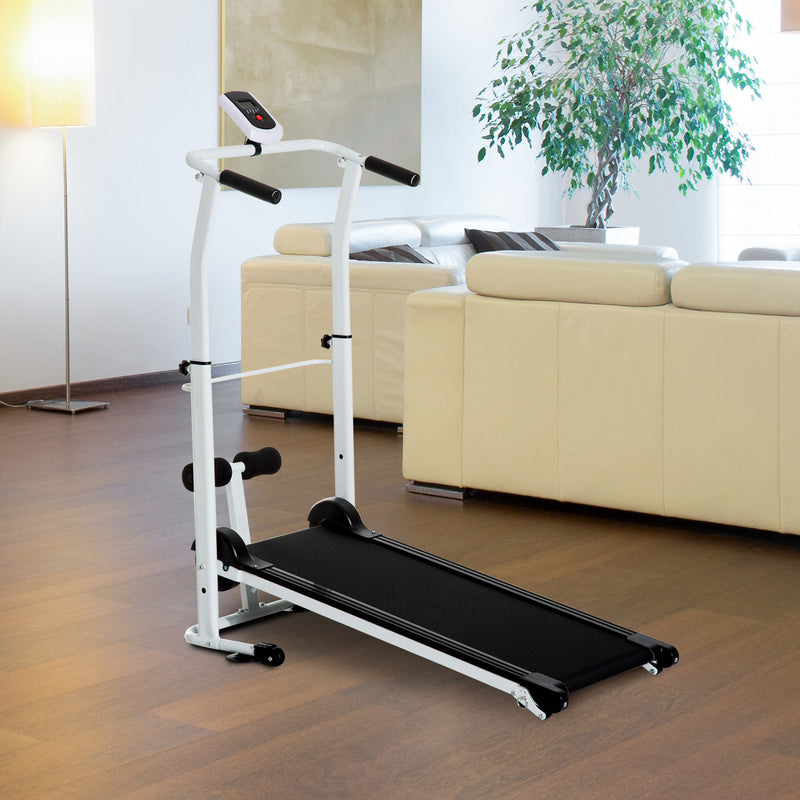 Tapis Roulant Magnetico con Monitor LCD e Barra Sit-up Pieghevole in Acciaio -2