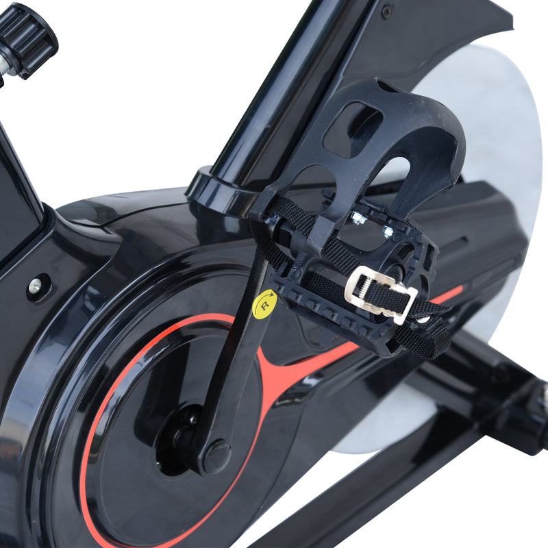 Cyclette per Allenamento Aerobico con Display LCD Nero e Rosso -10