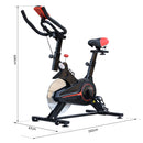 Cyclette per Allenamento Aerobico con Display LCD Nero e Rosso -3