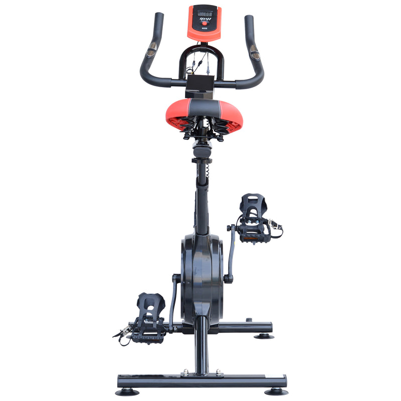 Cyclette per Allenamento Aerobico con Display LCD Nero e Rosso -4