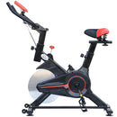 Cyclette per Allenamento Aerobico con Display LCD Nero e Rosso -6