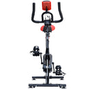 Cyclette per Allenamento Aerobico con Display LCD Nero e Rosso -7