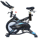 Cyclette Professionale con Seduta regolabile Nero e Blu -6